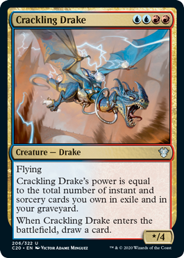 Crackling Drake (Commander 2020 Ikoria) Light Play