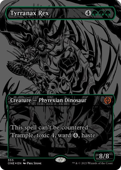 Tyrranax Rex (Oil Slick Raised Foil) (Phyrexia: All Will Be One) Near Mint Foil
