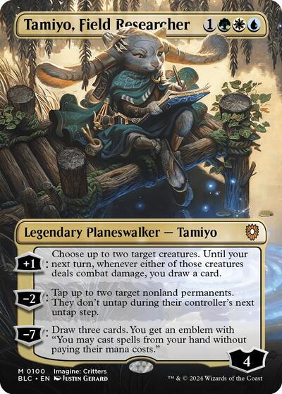 Tamiyo, Field Researcher (Borderless) (Commander: Bloomburrow) Light Play Foil