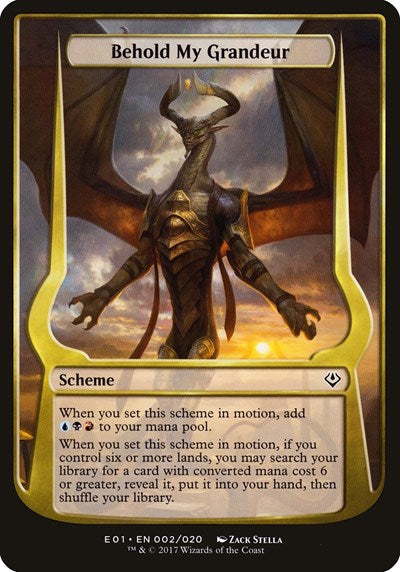 Behold My Grandeur (Archenemy: Nicol Bolas) (Oversize Cards) Near Mint
