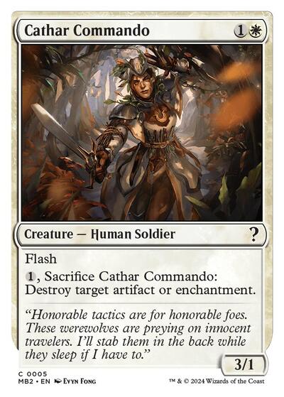 Cathar Commando (White Border) (Mystery Booster 2) Near Mint