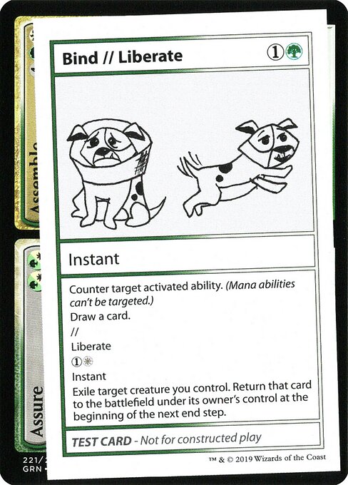 Bind / Liberate (No PW Symbol) (Mystery Booster Test Print 2021) Near Mint