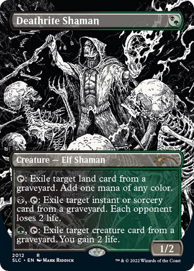 Deathrite Shaman (Borderless) (Secret Lair: 30th Anniversary Countdown Kit) Light Play