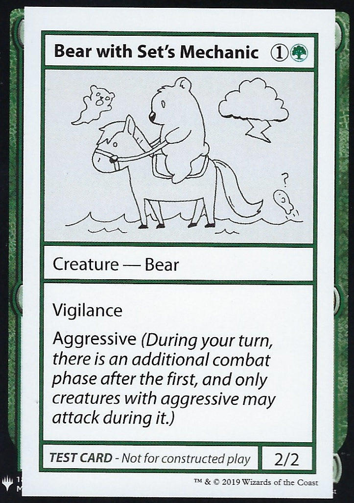 Bear with Set's Mechanic (Mystery Booster Test Print) Near Mint