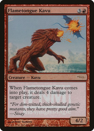 Flametongue Kavu (Promos: FNM) Medium Play Foil