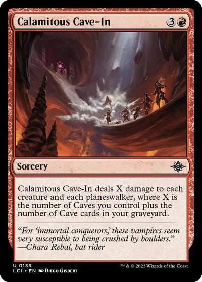 Calamitous Cave-In (The Lost Caverns of Ixalan) Light Play Foil