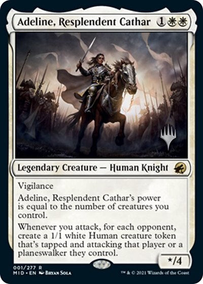 Adeline, Resplendent Cathar (Promo Pack: Innistrad: Midnight Hunt) Medium Play Foil