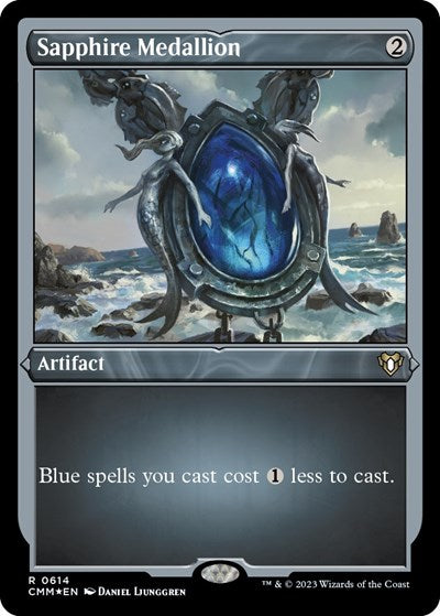 Sapphire Medallion (Foil Etched) (Commander Masters) Near Mint Foil