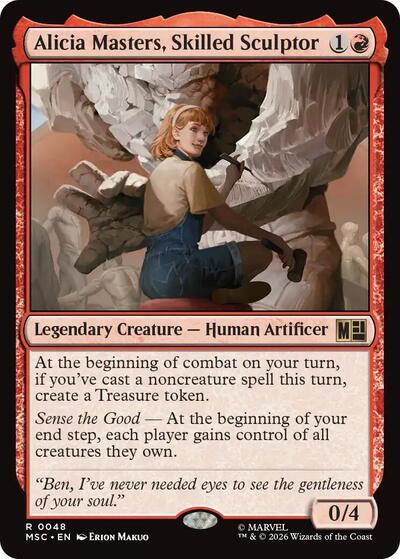 Alicia Masters, Skilled Sculptor (Surge Foil) (Commander: Marvel Super Heroes) Near Mint Foil
