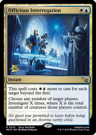 Officious Interrogation (Promos: Prerelease Cards) Light Play Foil
