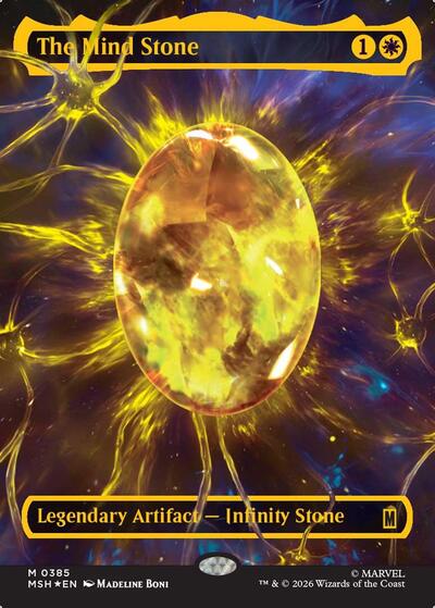 The Mind Stone (Borderless) (Cosmic Foil) (Marvel Super Heroes) Near Mint Foil