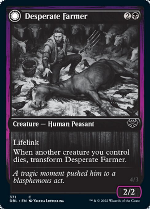 Desperate Farmer / Depraved Harvester (Innistrad: Double Feature) Light Play