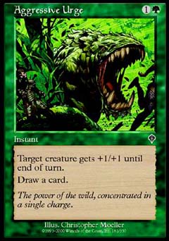 Aggressive Urge (Invasion) Medium Play Foil