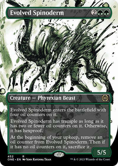 Evolved Spinoderm (Showcase) (Step-and-Compleat Foil) (Phyrexia: All Will Be One) Light Play Foil