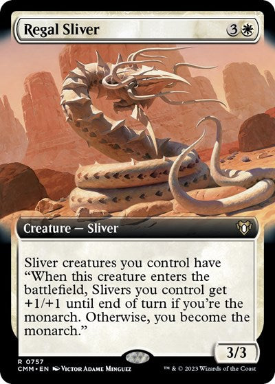 Regal Sliver (Extended Art) (Commander Masters) Near Mint Foil