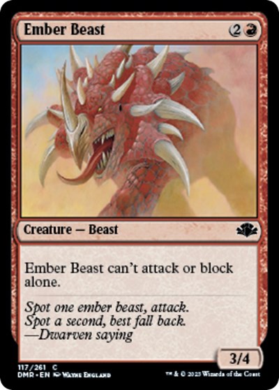 Ember Beast (Dominaria Remastered) Light Play