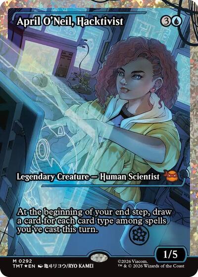 April O'Neil, Hacktivist (0292) (Showcase) (Fracture Foil) (Teenage Mutant Ninja Turtles) Near Mint Foil