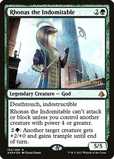 Rhonas the Indomitable (Promos: Prerelease Cards) Medium Play Foil
