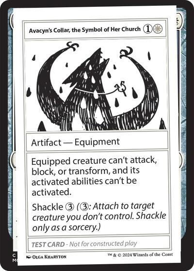 Avacyn's Collar, the Symbol of Her Church (Mystery Booster 2 Playtest Cards) Light Play