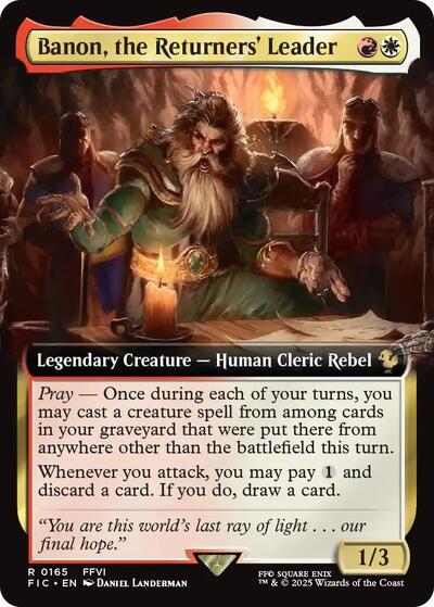 Banon, the Returners' Leader (Extended Art) (Commander: FINAL FANTASY) Near Mint Foil