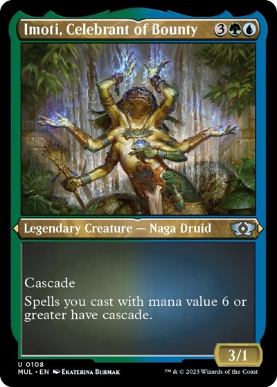 Imoti, Celebrant of Bounty (Foil Etched) (March of the Machine: Multiverse Legends) Light Play Foil