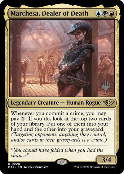 Marchesa, Dealer of Death (Promo Pack: Outlaws of Thunder Junction) Near Mint