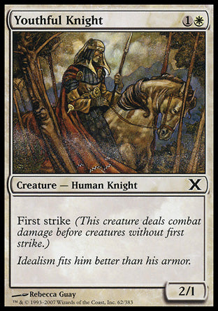 Youthful Knight (10th Edition) Medium Play Foil