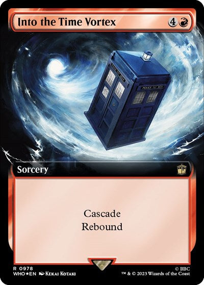 Into the Time Vortex (Extended Art) (Surge Foil) (Universes Beyond: Doctor Who) Near Mint Foil