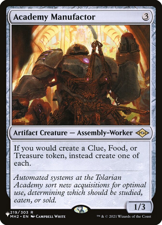 Academy Manufactor (The List) Near Mint