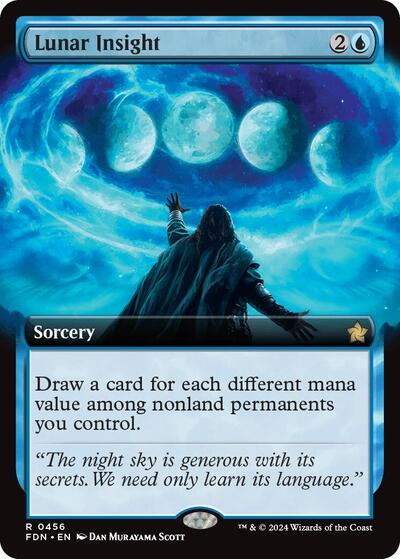 Lunar Insight (Extended Art) (Foundations) Damaged / Poor Foil