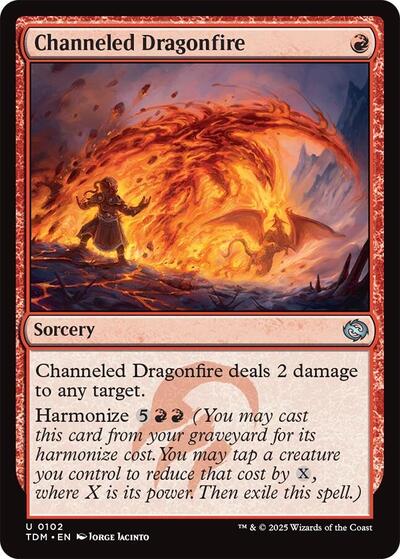 Channeled Dragonfire (Tarkir: Dragonstorm) Light Play