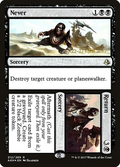 Never // Return (Promos: Prerelease Cards) Light Play Foil