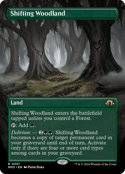 Shifting Woodland (Borderless) (Modern Horizons 3) Near Mint Foil