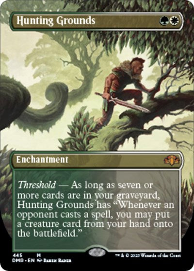 Hunting Grounds (Borderless) (Dominaria Remastered) Light Play