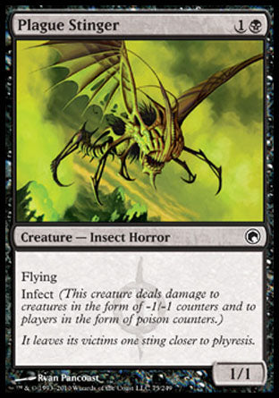 Plague Stinger (Scars of Mirrodin) Light Play Foil