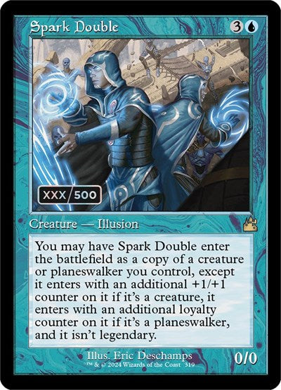 Spark Double (Retro Frame) (Serial Numbered) (Ravnica Remastered) Near Mint Foil
