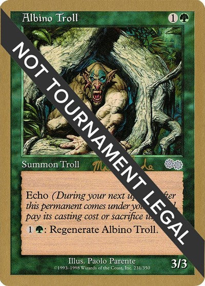 Albino Troll - 1999 Matt Linde (USG) (World Championship Decks) Medium Play