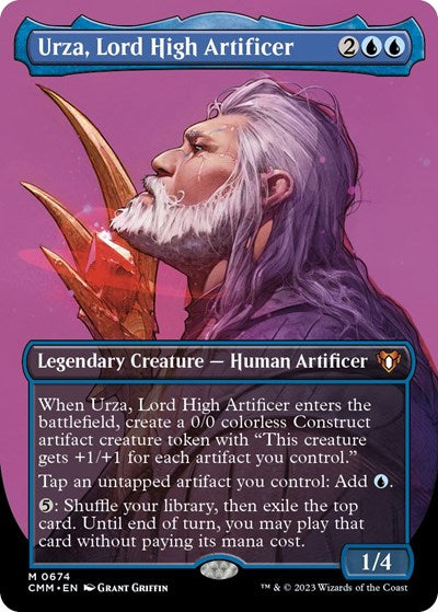 Urza, Lord High Artificer (Borderless) (Commander Masters) Light Play Foil