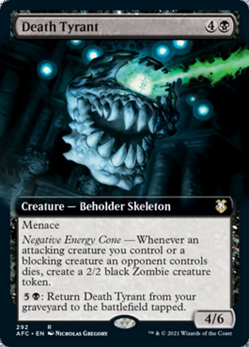 Death Tyrant (Extended Art) (Commander 2021 Forgotten Realms) Light Play