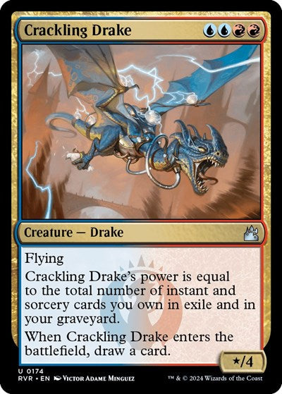 Crackling Drake (Ravnica Remastered) Light Play Foil