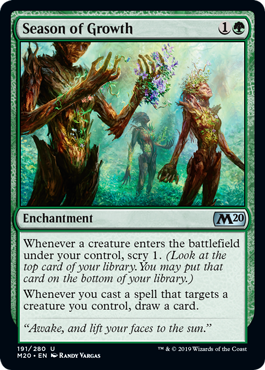Season of Growth (Magic 2020 Core Set) Heavy Play