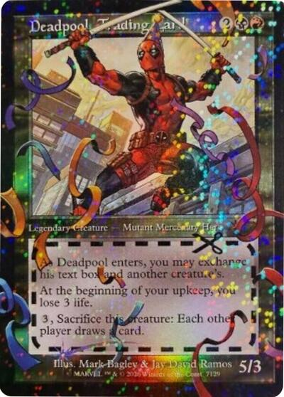 Deadpool, Trading Card (7129) (Pool Party Foil) (Secret Lair) Near Mint Foil