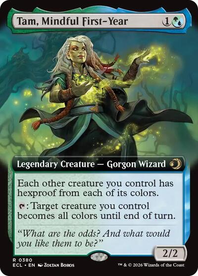 Tam, Mindful First-Year (Extended Art) (Lorwyn Eclipsed) Light Play Foil
