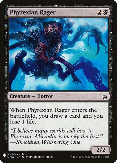 Phyrexian Rager (Mystery Booster) Light Play