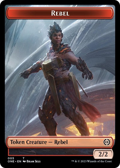 Rebel Token (Phyrexia: All Will Be One) Light Play