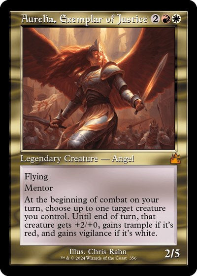 Aurelia, Exemplar of Justice (Retro Frame) (Ravnica Remastered) Near Mint