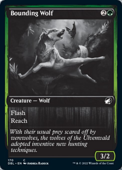 Bounding Wolf (Innistrad: Double Feature) Light Play Foil