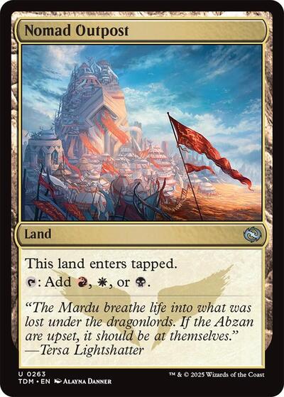 Nomad Outpost (Tarkir: Dragonstorm) Light Play Foil
