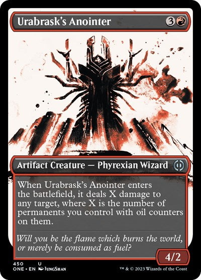 Urabrask's Anointer (Showcase) (Step-and-Compleat Foil) (Phyrexia: All Will Be One) Near Mint Foil