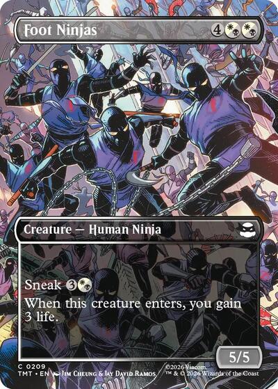 Foot Ninjas (Borderless) (Teenage Mutant Ninja Turtles) Medium Play Foil